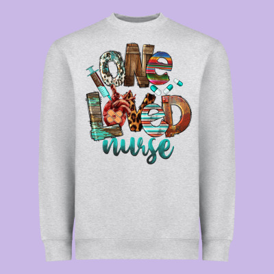 One Loved Nurse Heavyweight Sweatshirt Designed By Fadigitalartstudio