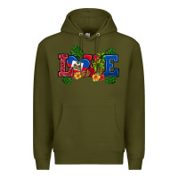 Army Green love haitian republic Premium Hoodie - RanaPortraitStore