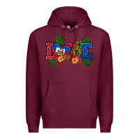Burgundy love haitian republic Premium Hoodie - RanaPortraitStore