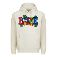 Oatmeal Heather love haitian republic Premium Hoodie - RanaPortraitStore