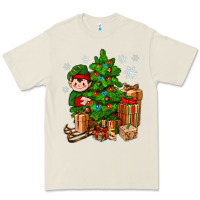Bone Christmas Elf With Gift Premium Tee - BundleAndBundleShop