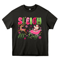 Asphalt sleigh all day Heavy Core Tee - MaliasSmallBusiness