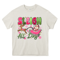 Cream sleigh all day Heavy Core Tee - MaliasSmallBusiness