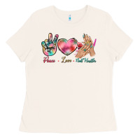 Bone Peace Love Nail Hustler Ladies Tee - BundleAndBundleShop