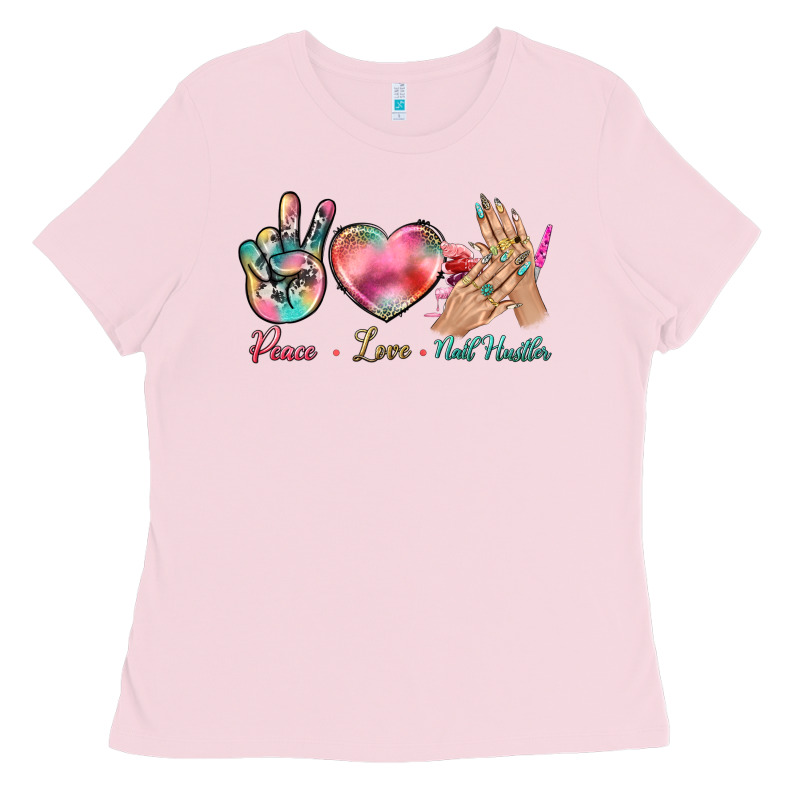 Peace Love Nail Hustler Ladies Tee by BundleAndBundleShop | Teevron