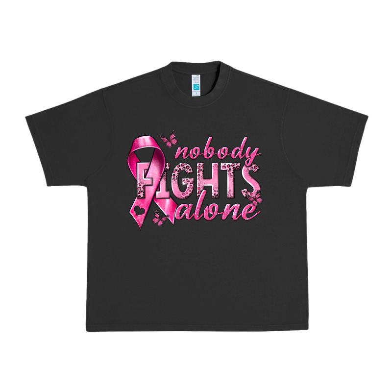 Nobody Fights Alone Cancer Urban Heavy Tee by NancyCooperArtShop | Teevron