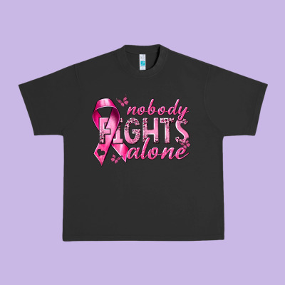 Nobody Fights Alone Cancer Urban Heavy Tee Designed By Nancycooperartshop