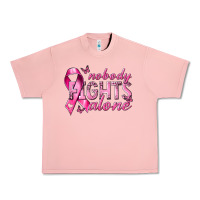 Salmon nobody fights alone cancer Urban Heavy Tee - NancyCooperArtShop