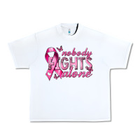 White nobody fights alone cancer Urban Heavy Tee - NancyCooperArtShop