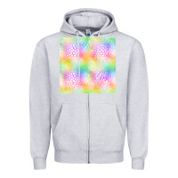 Heather Grey neon safari seamless pattern Zipper Hoodie - BundleAndBundleShop
