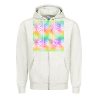 Oatmeal Heather neon safari seamless pattern Zipper Hoodie - BundleAndBundleShop
