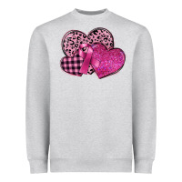 Breast Cancer Hearts Heavyweight Sweatshirt | Teevron
