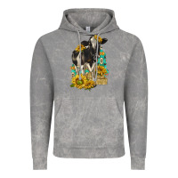 Cloud Rock Sunflowers Cow Vintage Hoodie - texasbilliewilder