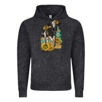 Vintage Black Sunflowers Cow Vintage Hoodie - texasbilliewilder