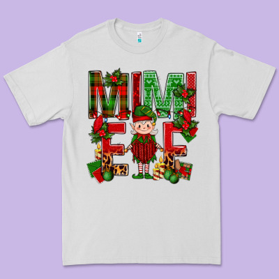 Mimi Elf With Knitting Christmas Premium Tee Designed By Bundleandbundleshop