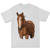 Dove Grey brown horse Premium Tee - RanaPortraitStore