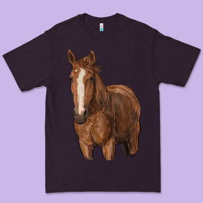 Brown Horse Premium Tee Designed By Ranaportraitstore