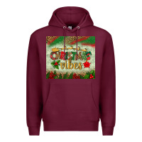 Burgundy christmas vibes tumbler Premium Hoodie - BundleAndBundleShop