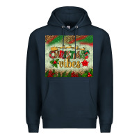 Navy christmas vibes tumbler Premium Hoodie - BundleAndBundleShop