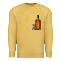 Antique Gold I Like Bourbon and Golf and Maybe 3 People Whiskey Premium Sweatshirt - tuanDangUi