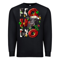 Black Christmas ho ho ho black angus Premium Sweatshirt - LillyAllenDesigns