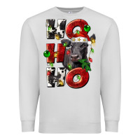 Dove Grey Christmas ho ho ho black angus Premium Sweatshirt - LillyAllenDesigns
