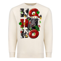 Sandshell Christmas ho ho ho black angus Premium Sweatshirt - LillyAllenDesigns