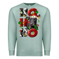Seafoam Christmas ho ho ho black angus Premium Sweatshirt - LillyAllenDesigns
