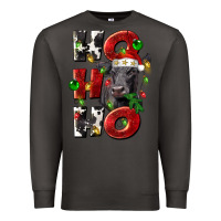 Smoke Christmas ho ho ho black angus Premium Sweatshirt - LillyAllenDesigns