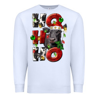 White Christmas ho ho ho black angus Premium Sweatshirt - LillyAllenDesigns