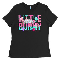 Black Little Bunny Easter Ladies Tee - BundleAndBundleShop
