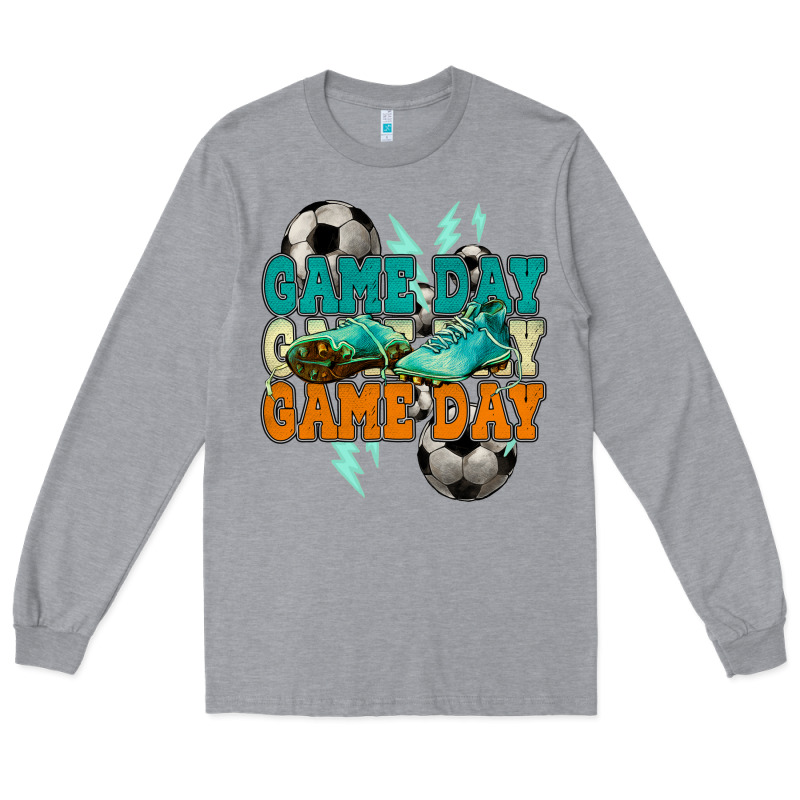 Game Day Lightning Bolt Soccer Long Sleeve Tee by HowdyJamesFarm | Teevron