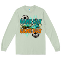 Matcha Game day lightning bolt soccer Long Sleeve Tee - HowdyJamesFarm