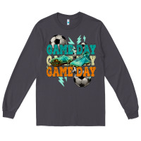 Smoke Game day lightning bolt soccer Long Sleeve Tee - HowdyJamesFarm