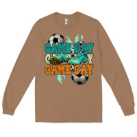 Toasted Coconut Game day lightning bolt soccer Long Sleeve Tee - HowdyJamesFarm