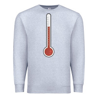 Heather Grey thermometer halloween costume temperature gauge t Premium Sweatshirt - tuanDangUi