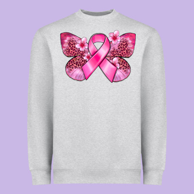 Cancer Butterfly Heavyweight Sweatshirt Designed By Fadigitalartstudio