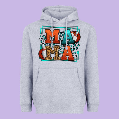 Bowling Mama Leopard Frame Mother's Day Heavyweight Hoodie Designed By Lillyallendesigns