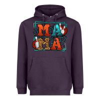 Plum Bowling mama leopard frame Mother's Day Heavyweight Hoodie - LillyAllenDesigns