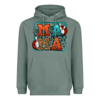 Sage Bowling mama leopard frame Mother's Day Heavyweight Hoodie - LillyAllenDesigns