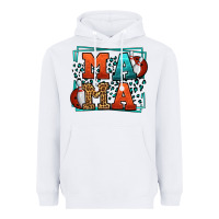 White Bowling mama leopard frame Mother's Day Heavyweight Hoodie - LillyAllenDesigns