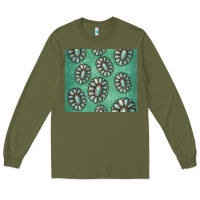 Army Green turquoise gemstone glitter Long Sleeve Tee - Jasminsmagicworld
