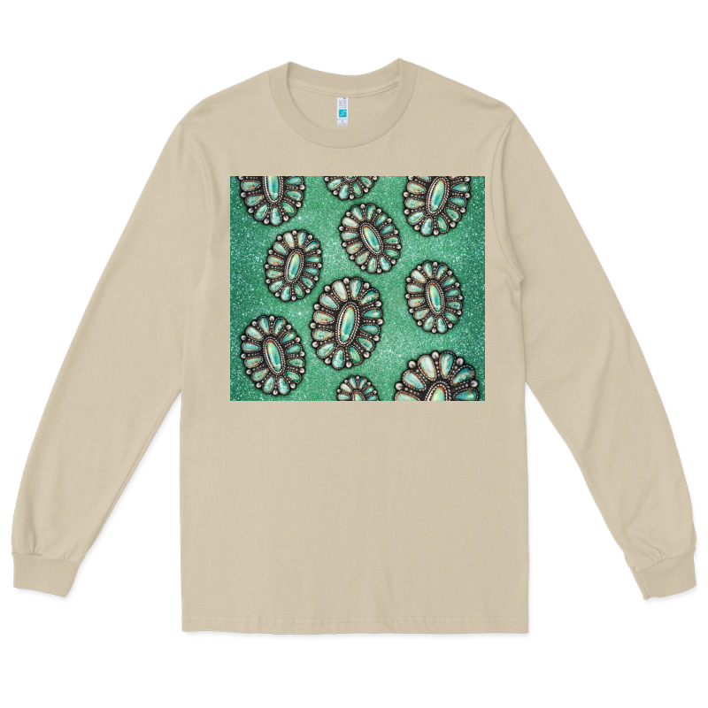 Turquoise Gemstone Glitter Long Sleeve Tee by Jasminsmagicworld | Teevron