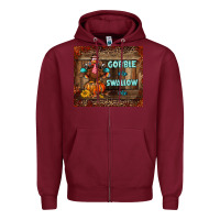 Burgundy gobble me swallow me tumbler Zipper Hoodie - BundleAndBundleShop