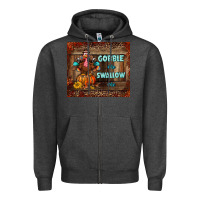 Charcoal Heather gobble me swallow me tumbler Zipper Hoodie - BundleAndBundleShop