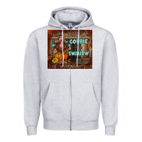 Heather Grey gobble me swallow me tumbler Zipper Hoodie - BundleAndBundleShop