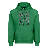Emerald halloween dancing skeletons Urban Hoodie - BarkalooDesign
