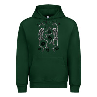 Foreset Green halloween dancing skeletons Urban Hoodie - BarkalooDesign
