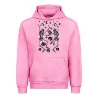 Fuchsia Pink halloween dancing skeletons Urban Hoodie - BarkalooDesign