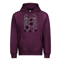 Mauve Wine halloween dancing skeletons Urban Hoodie - BarkalooDesign